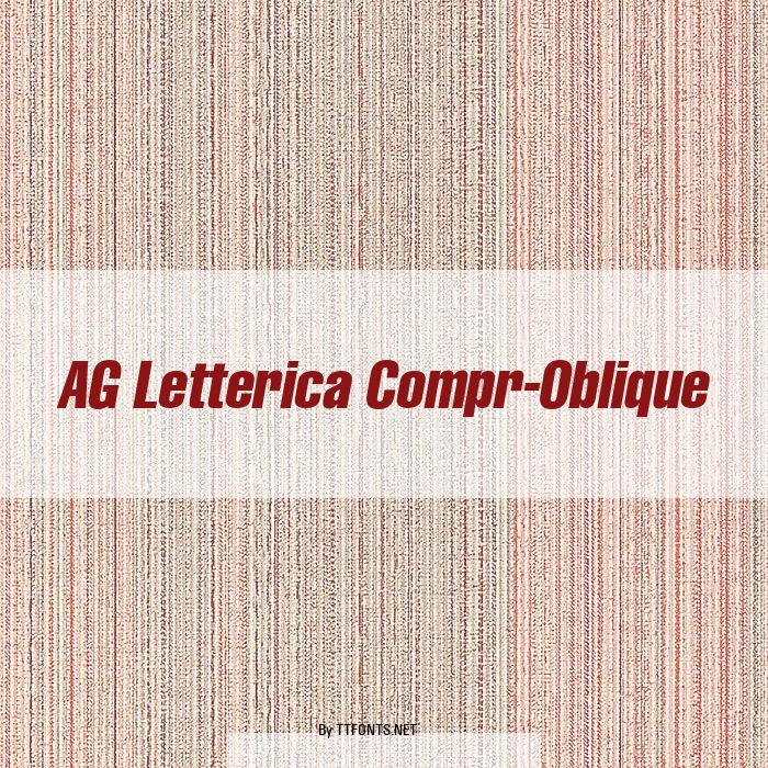 AG Letterica Compr-Oblique example